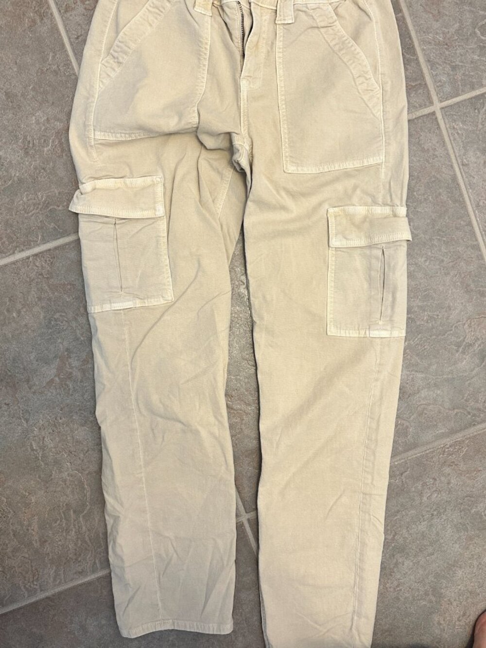 Women's American Eagle Beige Cargo Stretch Pants Size 2